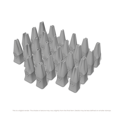 Nanum Pen | All Caps | Alphabet Stamp Sets - Ceramind® Tools