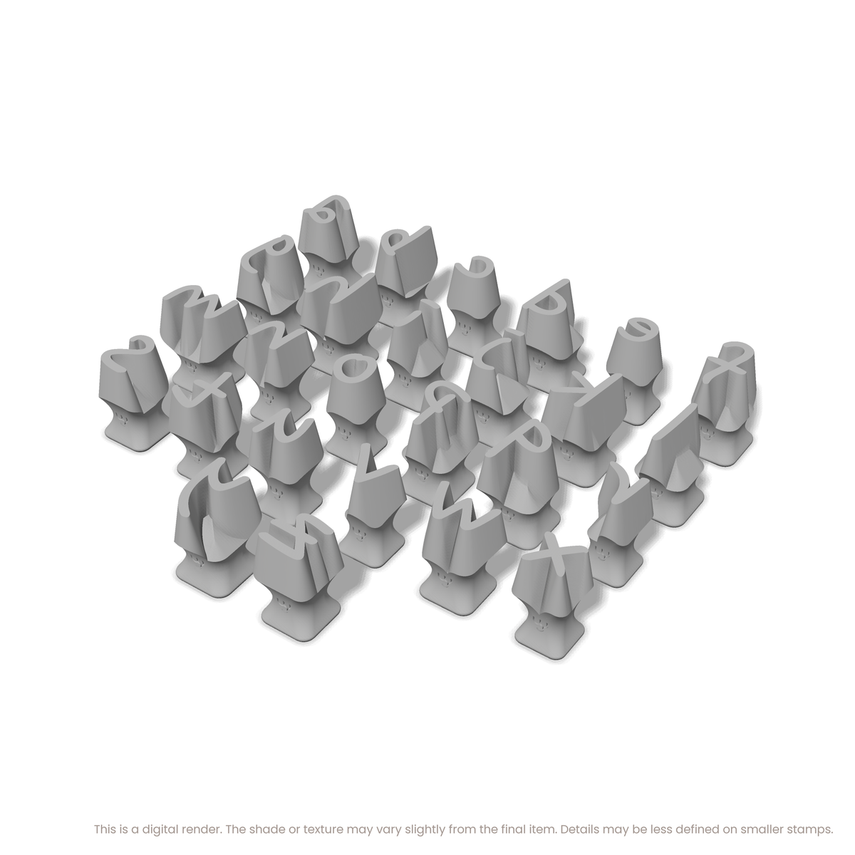 Nanum Pen | Lowercase | Alphabet Stamp Sets - Ceramind® Tools