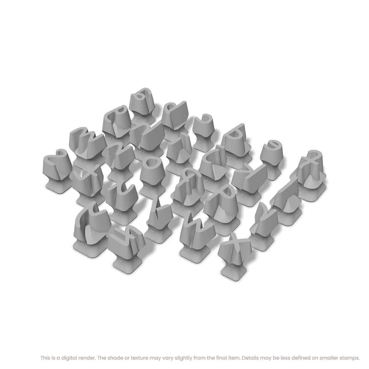 Nanum Pen | Lowercase | Alphabet Stamp Sets - Ceramind® Tools