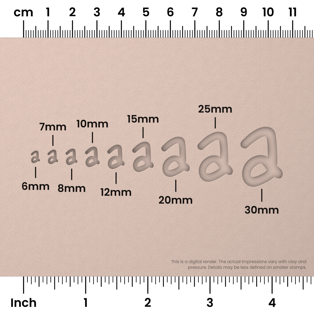 Nanum Pen | Lowercase | Alphabet Stamp Sets - Ceramind® Tools