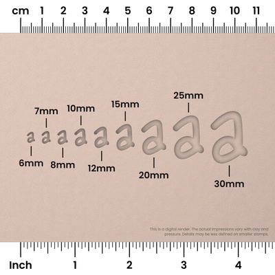 Nanum Pen | Lowercase | Alphabet Stamp Sets - Ceramind® Tools