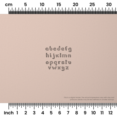 Nerko One | Lowercase | Alphabet Stamp Sets - Ceramind® Tools