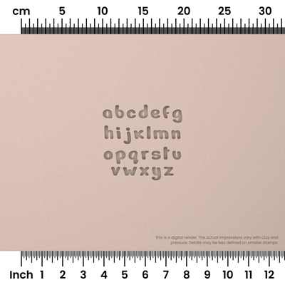 Nerko One | Lowercase | Alphabet Stamp Sets - Ceramind® Tools