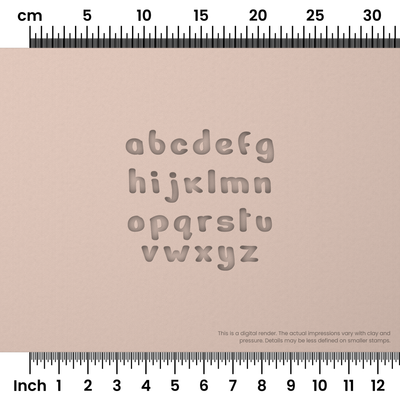 Nerko One | Lowercase | Alphabet Stamp Sets - Ceramind® Tools