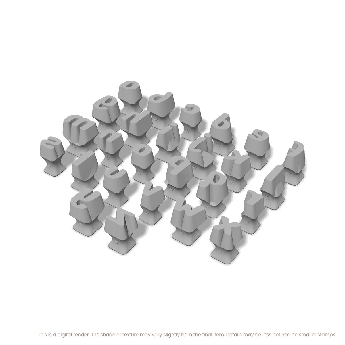 Nerko One | Lowercase | Alphabet Stamp Sets - Ceramind® Tools