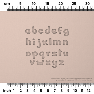 Nerko One | Lowercase | Alphabet Stamp Sets - Ceramind® Tools