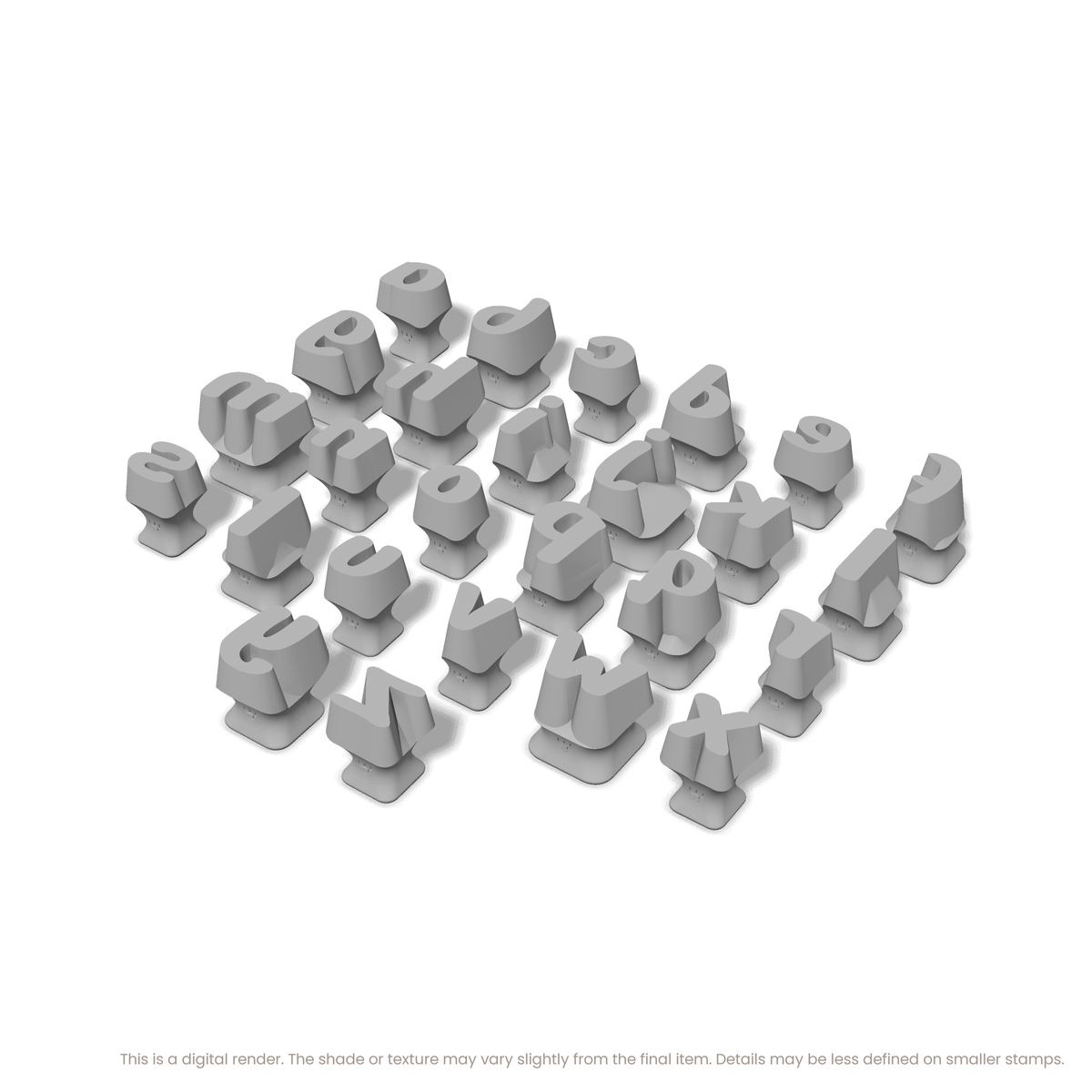 Nerko One | Lowercase | Alphabet Stamp Sets - Ceramind® Tools