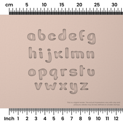 Nerko One | Lowercase | Alphabet Stamp Sets - Ceramind® Tools