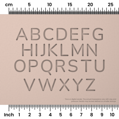 Nunito | All Caps | Alphabet Stamp Sets - Ceramind® Tools
