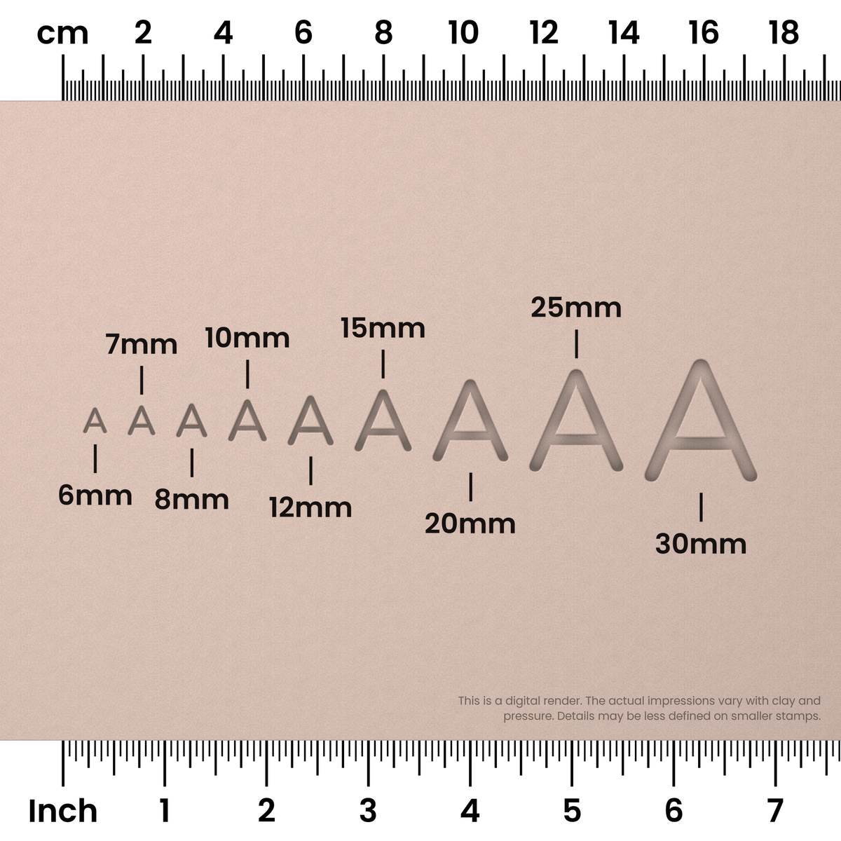 Nunito | All Caps | Alphabet Stamp Sets - Ceramind® Tools