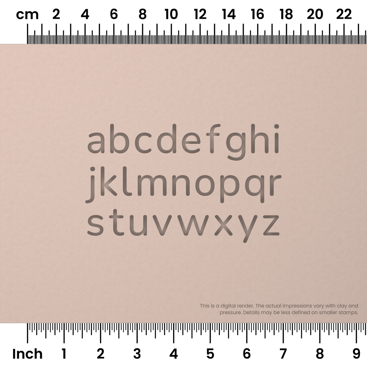 Nunito | Lowercase | Alphabet Stamp Sets - Ceramind® Tools