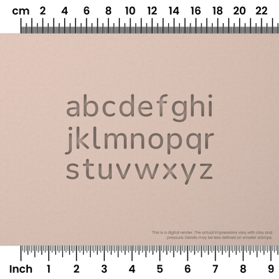 Nunito | Lowercase | Alphabet Stamp Sets - Ceramind® Tools