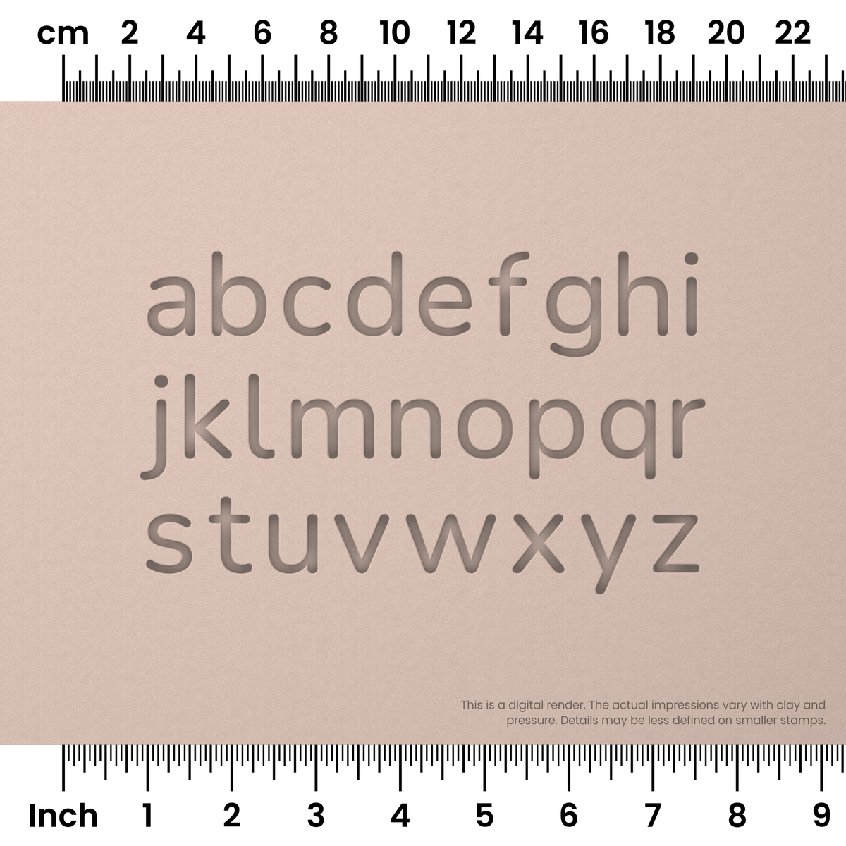 Nunito | Lowercase | Alphabet Stamp Sets - Ceramind® Tools