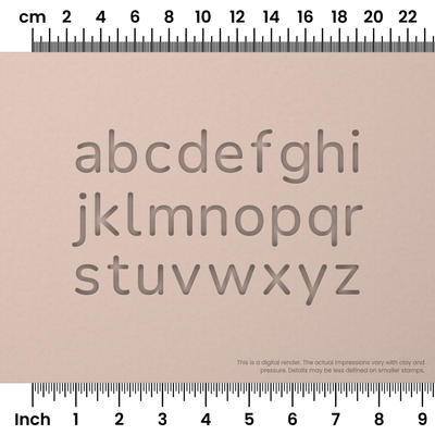 Nunito | Lowercase | Alphabet Stamp Sets - Ceramind® Tools
