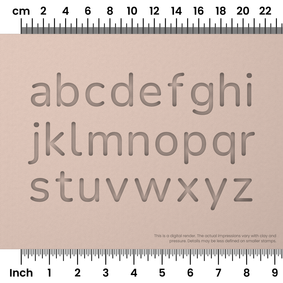 Nunito | Lowercase | Alphabet Stamp Sets - Ceramind® Tools