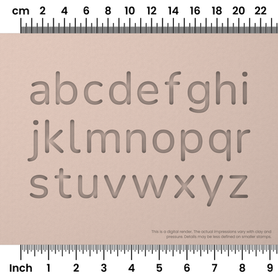 Nunito | Lowercase | Alphabet Stamp Sets - Ceramind® Tools