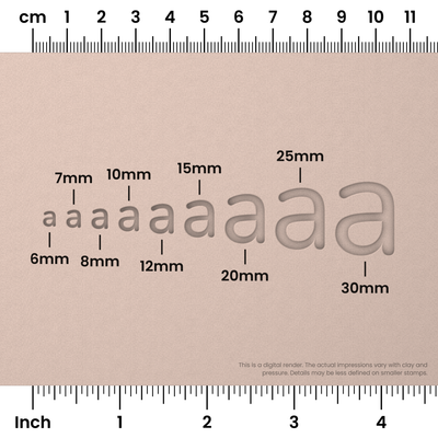 Nunito | Lowercase | Alphabet Stamp Sets - Ceramind® Tools