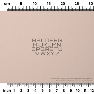 Orbitron | All Caps | Alphabet Stamp Sets - Ceramind® Tools