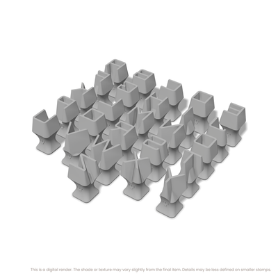 Orbitron | All Caps | Alphabet Stamp Sets - Ceramind® Tools