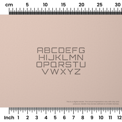 Orbitron | All Caps | Alphabet Stamp Sets - Ceramind® Tools