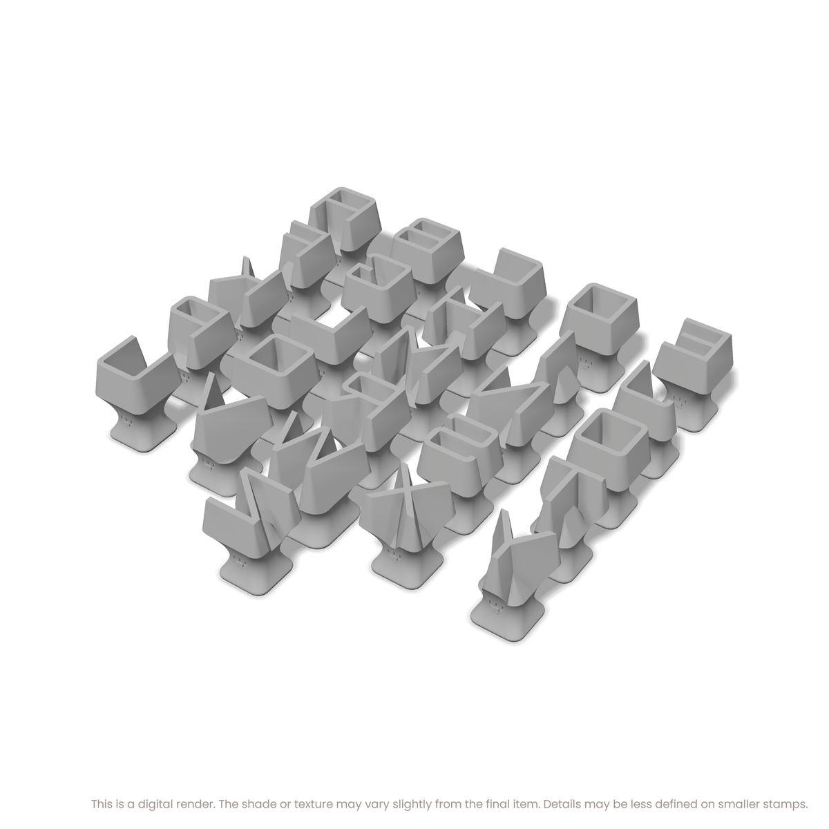 Orbitron | All Caps | Alphabet Stamp Sets - Ceramind® Tools