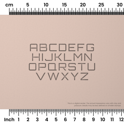 Orbitron | All Caps | Alphabet Stamp Sets - Ceramind® Tools