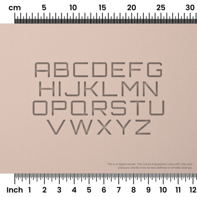 Orbitron | All Caps | Alphabet Stamp Sets - Ceramind® Tools
