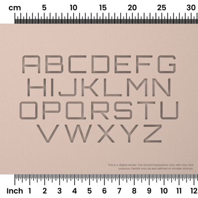 Orbitron | All Caps | Alphabet Stamp Sets - Ceramind® Tools
