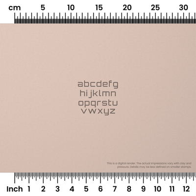 Orbitron | Lowercase | Alphabet Stamp Sets - Ceramind® Tools