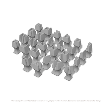 Orbitron | Lowercase | Alphabet Stamp Sets - Ceramind® Tools
