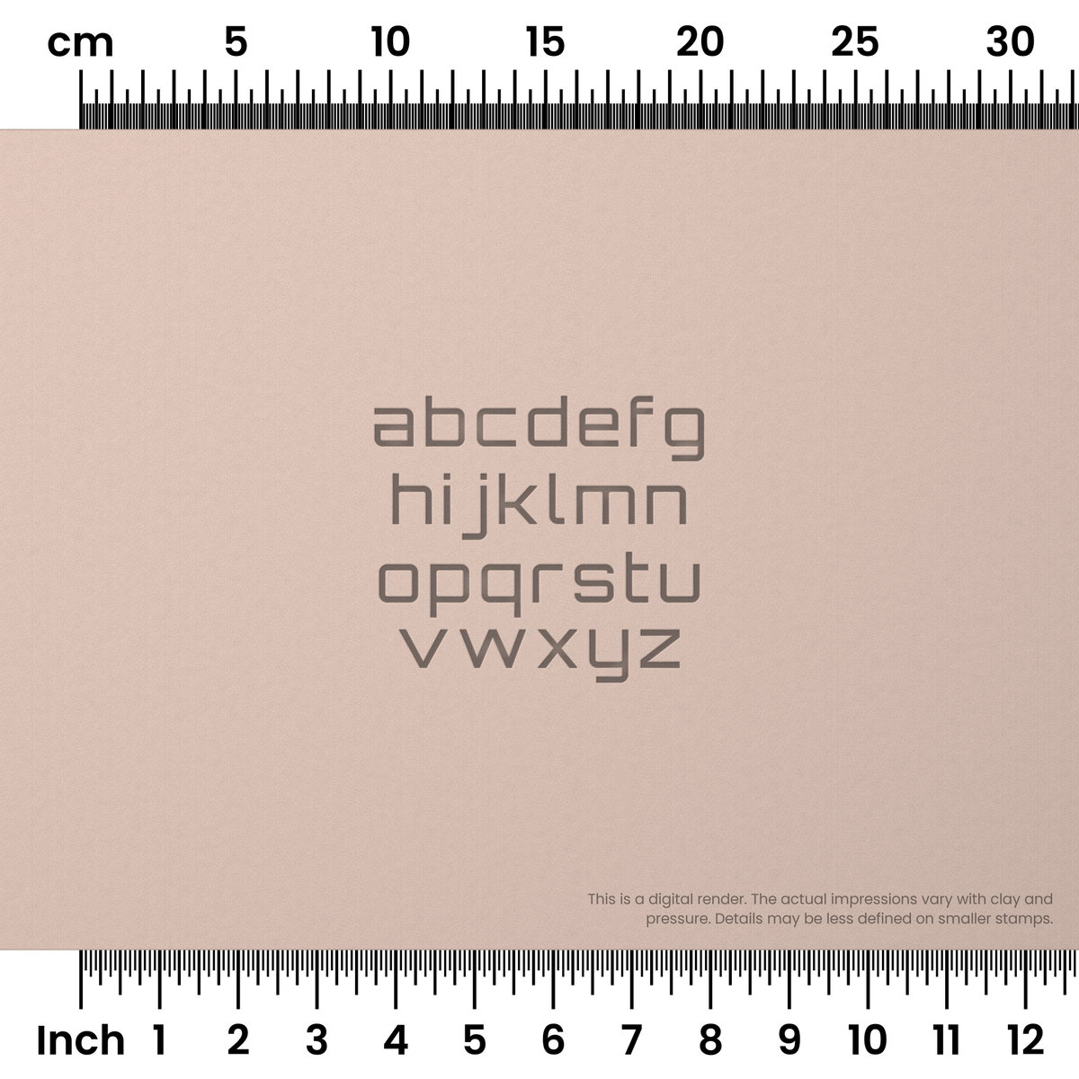 Orbitron | Lowercase | Alphabet Stamp Sets - Ceramind® Tools