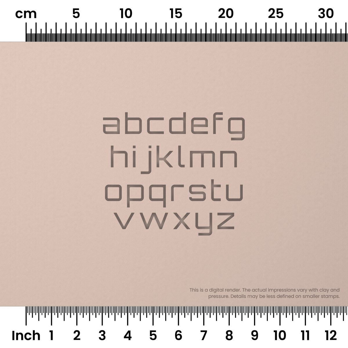 Orbitron | Lowercase | Alphabet Stamp Sets - Ceramind® Tools