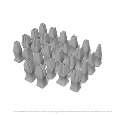 Orbitron | Lowercase | Alphabet Stamp Sets - Ceramind® Tools