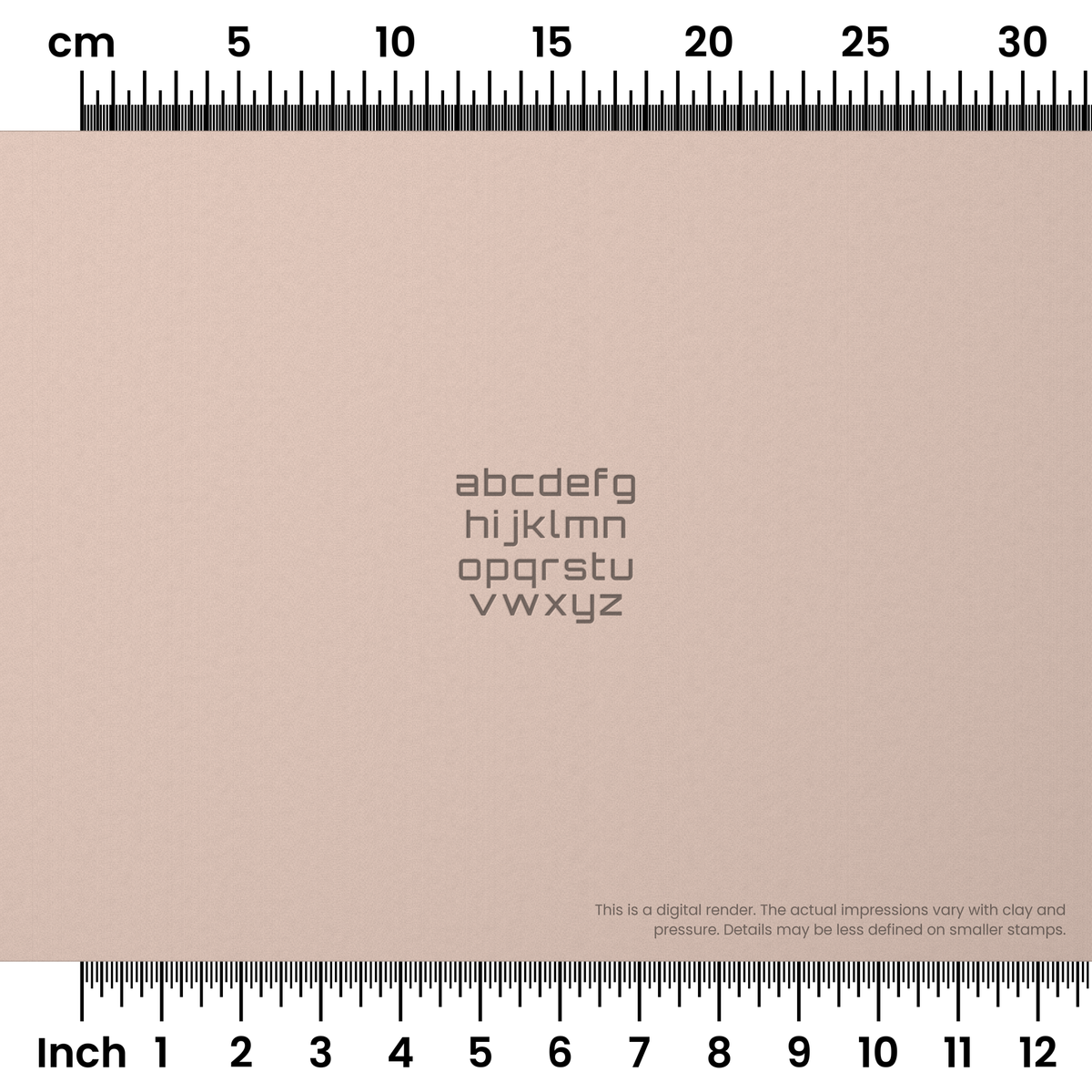 Orbitron | Lowercase | Alphabet Stamp Sets - Ceramind® Tools