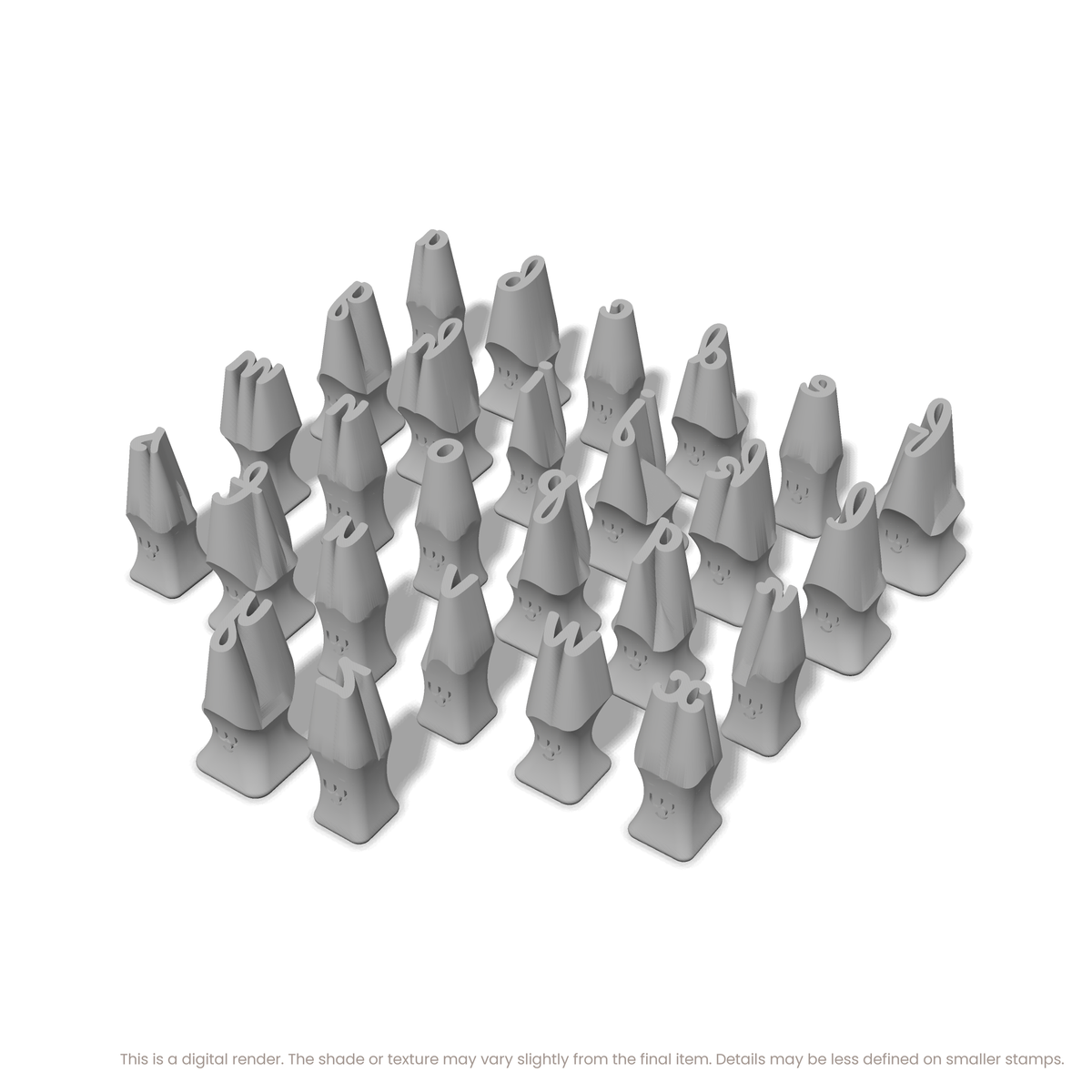 Pacifico | Lowercase | Alphabet Stamp Sets - Ceramind® Tools