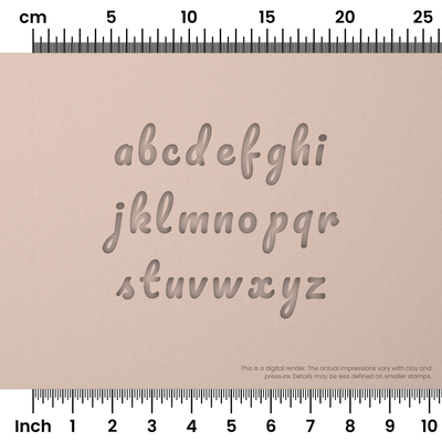 Pacifico | Lowercase | Alphabet Stamp Sets - Ceramind® Tools