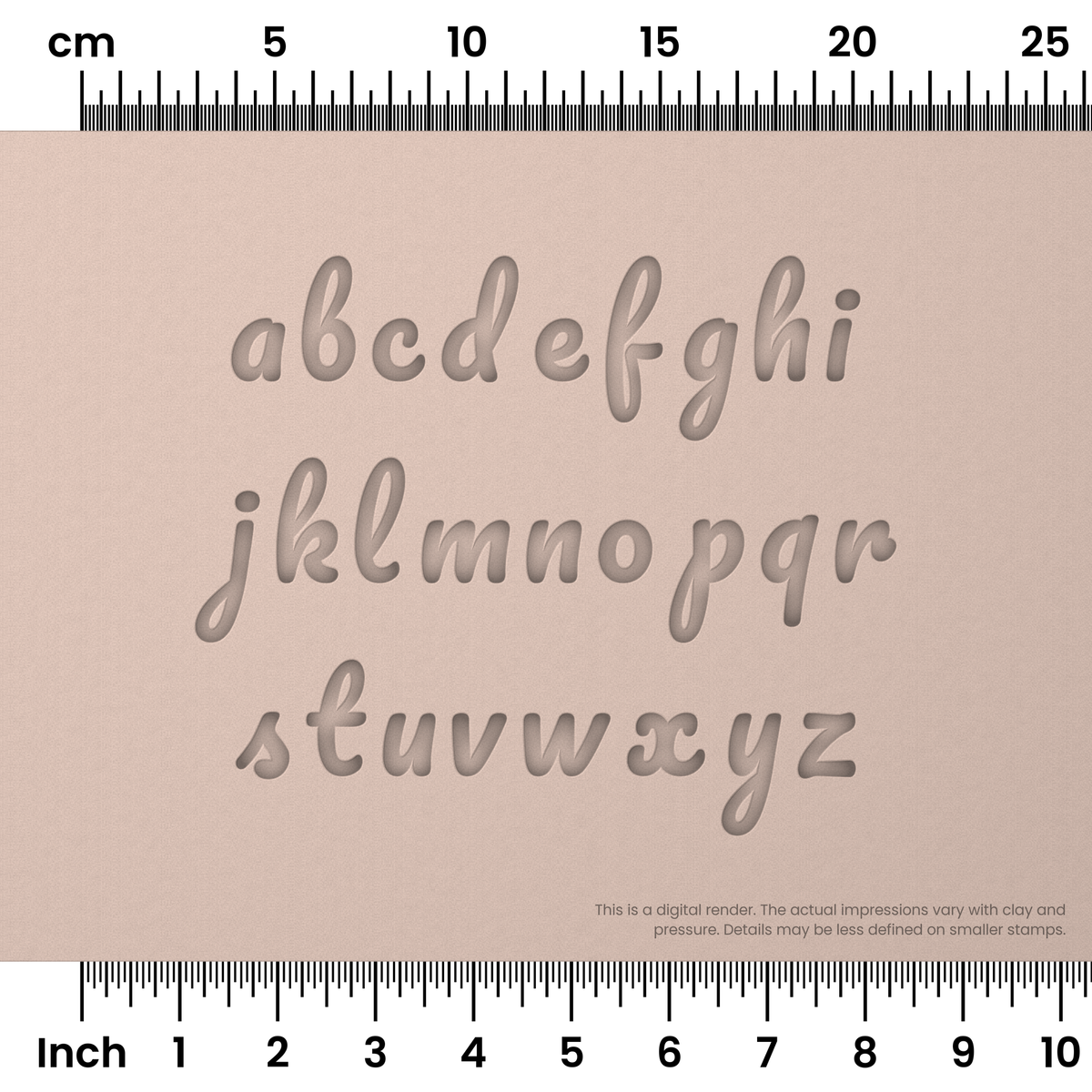 Pacifico | Lowercase | Alphabet Stamp Sets - Ceramind® Tools