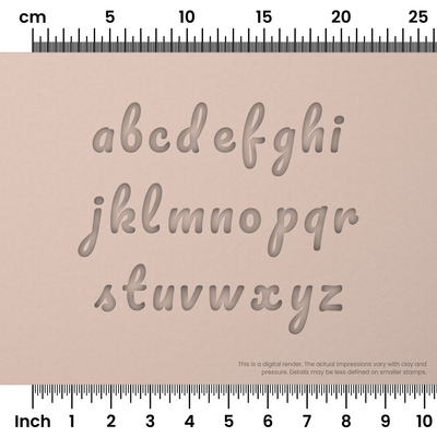 Pacifico | Lowercase | Alphabet Stamp Sets - Ceramind® Tools