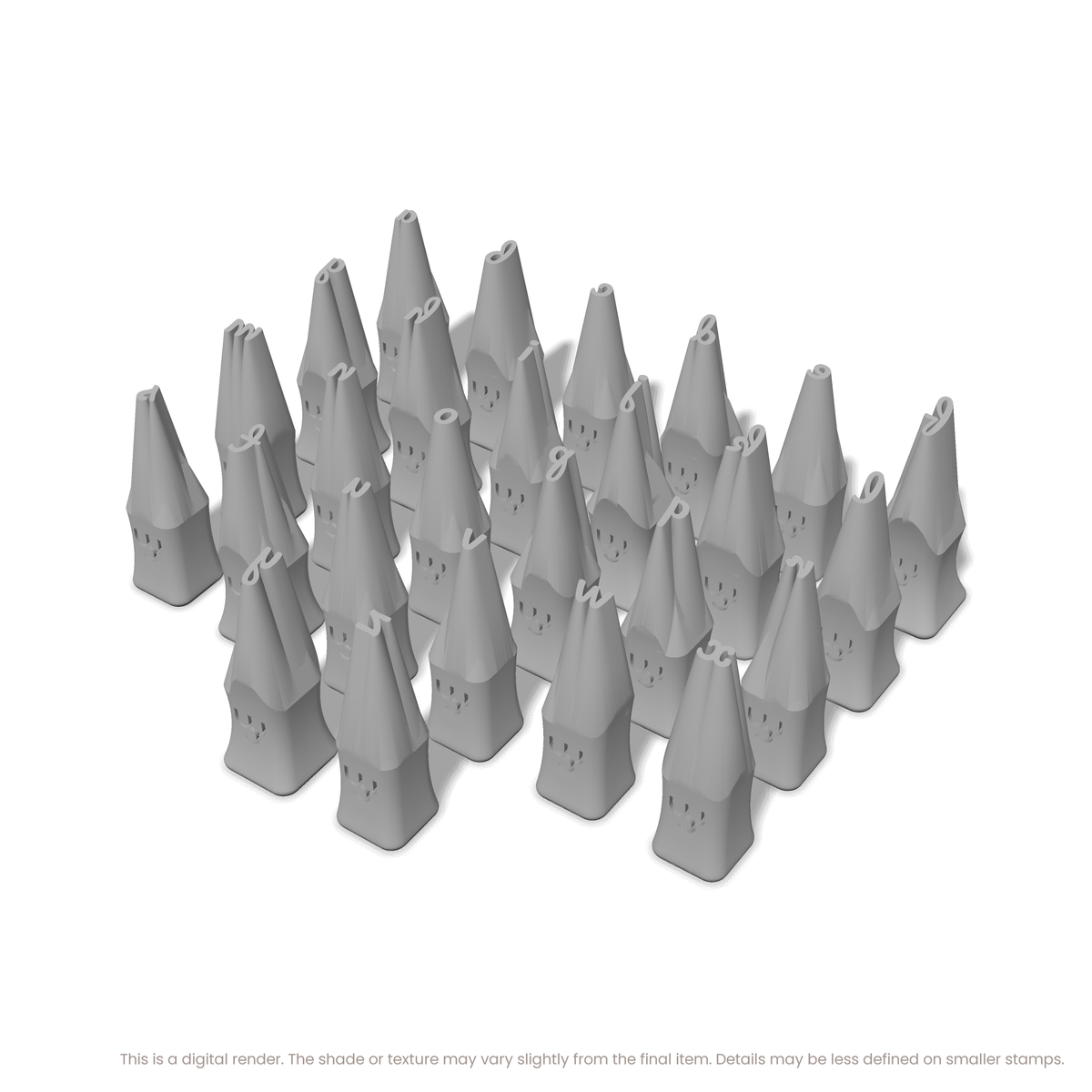 Pacifico | Lowercase | Alphabet Stamp Sets - Ceramind® Tools