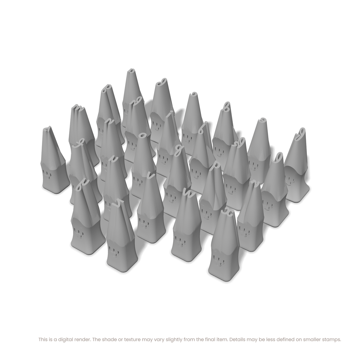 Pacifico | Lowercase | Alphabet Stamp Sets - Ceramind® Tools