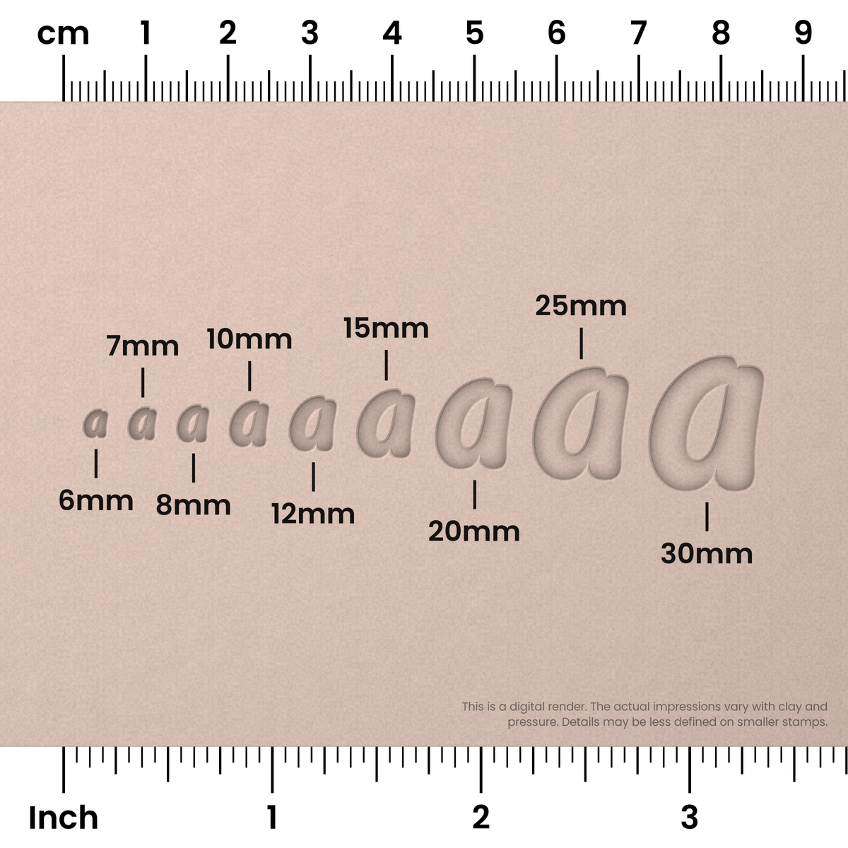 Pacifico | Lowercase | Alphabet Stamp Sets - Ceramind® Tools