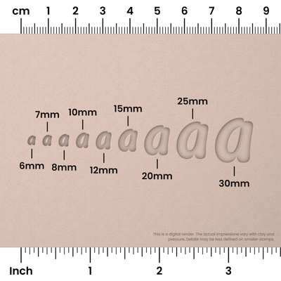 Pacifico | Lowercase | Alphabet Stamp Sets - Ceramind® Tools