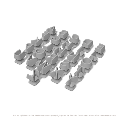 Plus Jakarta Sans | All Caps | Alphabet Stamp Sets - Ceramind® Tools