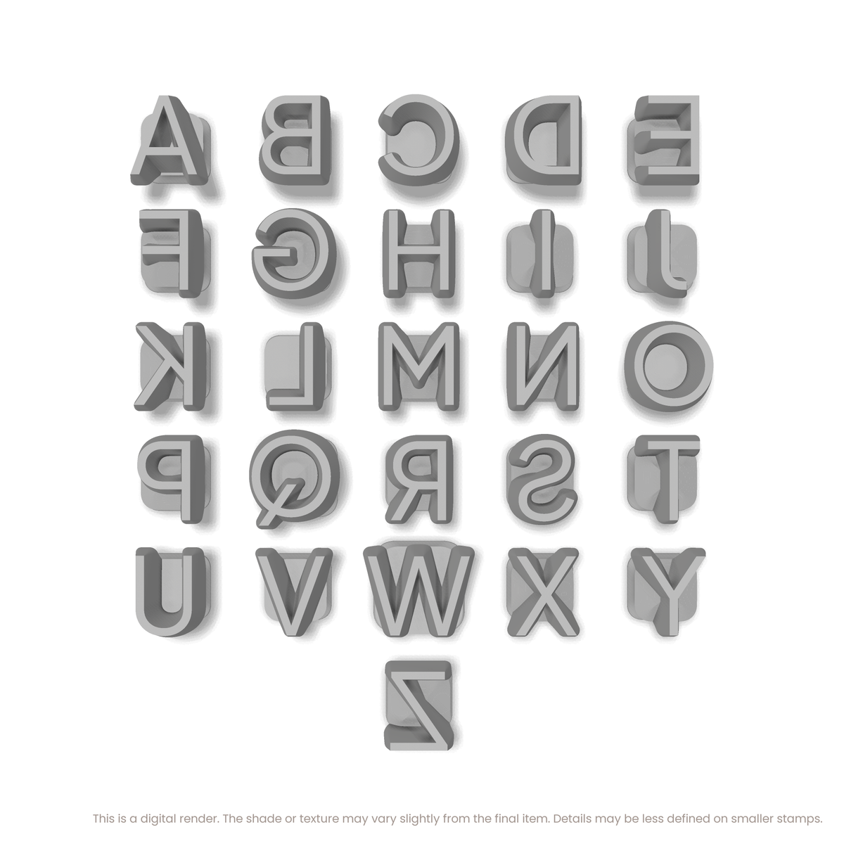 Plus Jakarta Sans | All Caps | Alphabet Stamp Sets - Ceramind® Tools