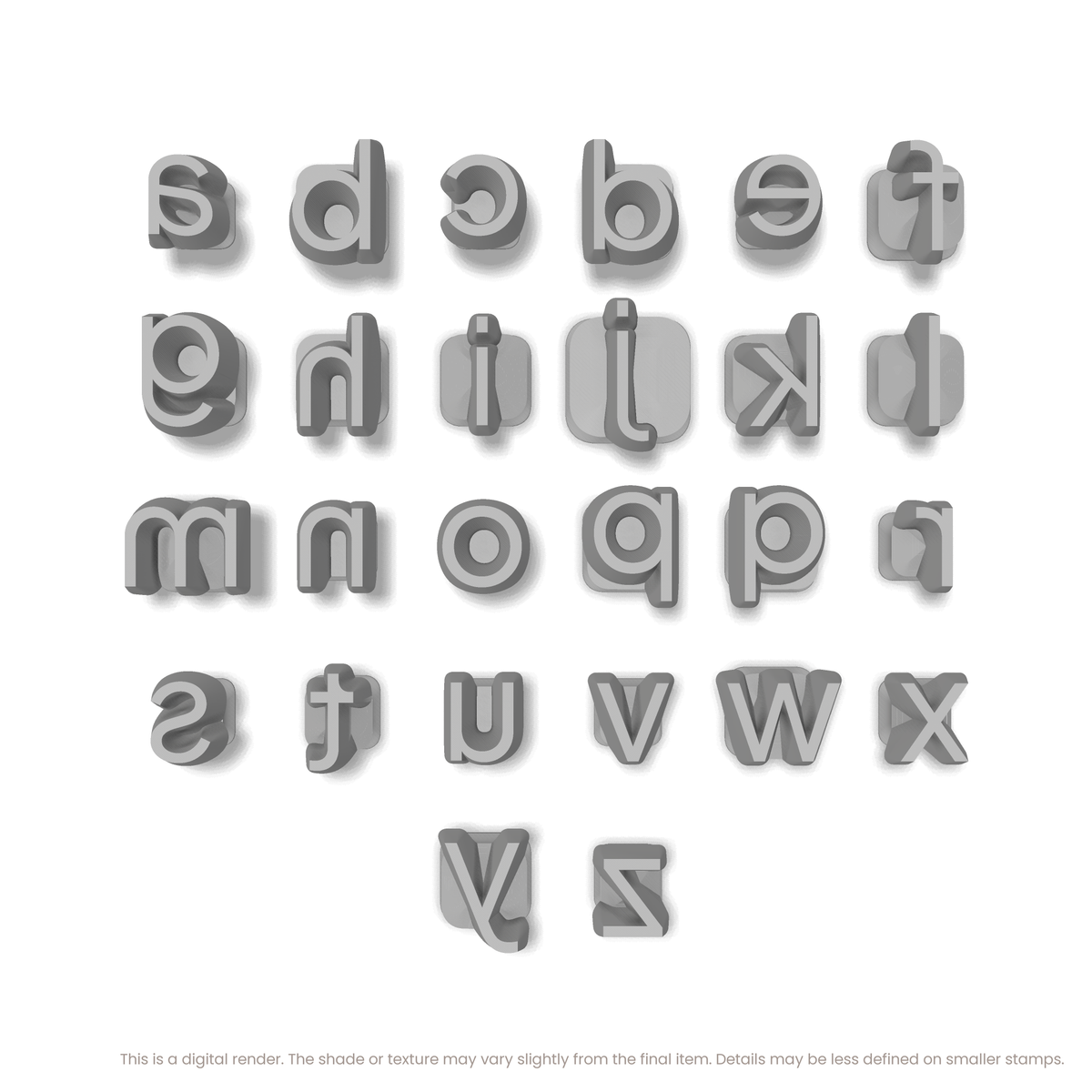 Plus Jakarta Sans | Lowercase | Alphabet Stamp Sets - Ceramind® Tools