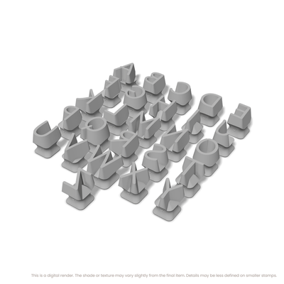 Playpen Sans | All Caps | Alphabet Stamp Sets - Ceramind® Tools