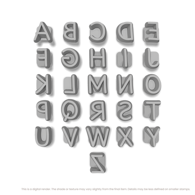 Playpen Sans | All Caps | Alphabet Stamp Sets - Ceramind® Tools