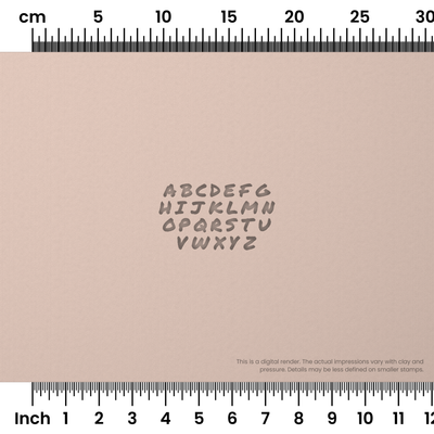 Permanent Marker | All Caps | Alphabet Stamp Sets - Ceramind® Tools