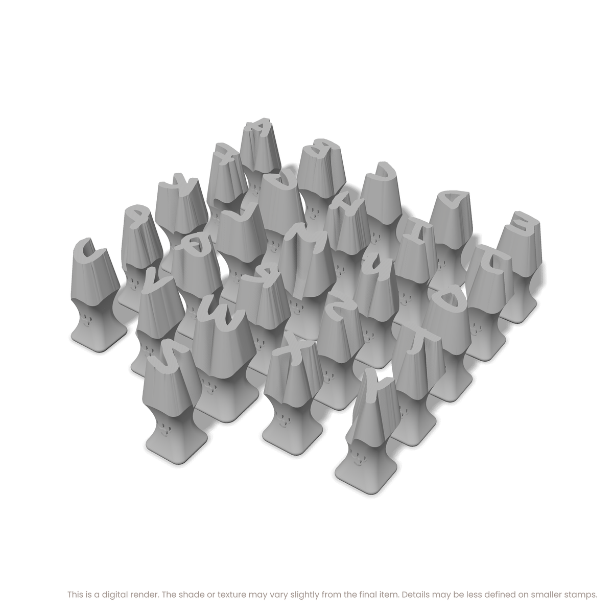 Permanent Marker | All Caps | Alphabet Stamp Sets - Ceramind® Tools