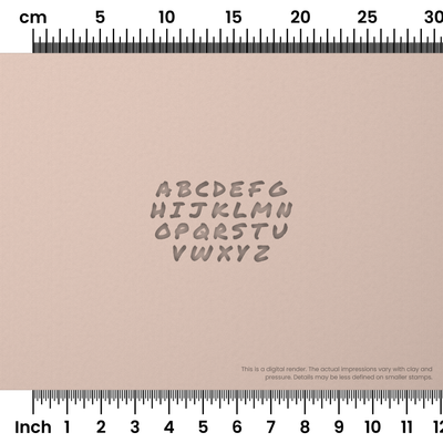 Permanent Marker | All Caps | Alphabet Stamp Sets - Ceramind® Tools